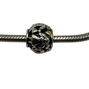 Pandora Family Forever Charm Two Tone ALE 925 585 Sterling Silver 14K Gold Heart